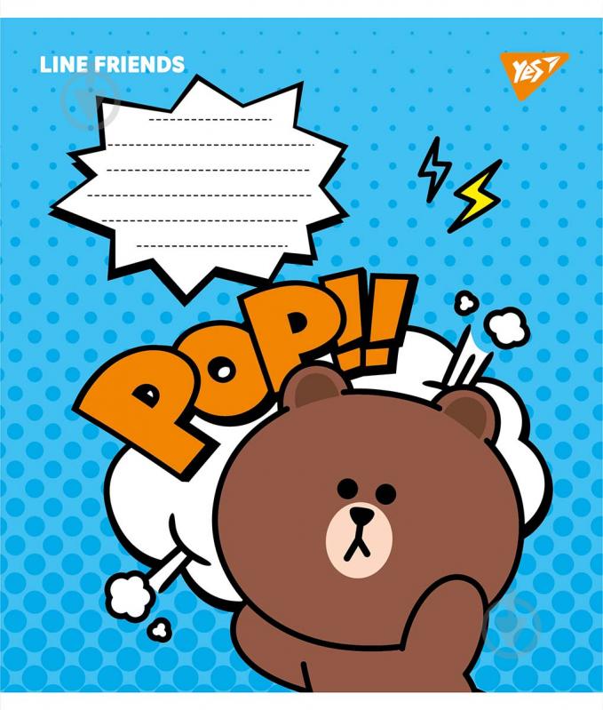 Зошит шкільний А5/18 аркушів лінія Line friends YES - фото 3