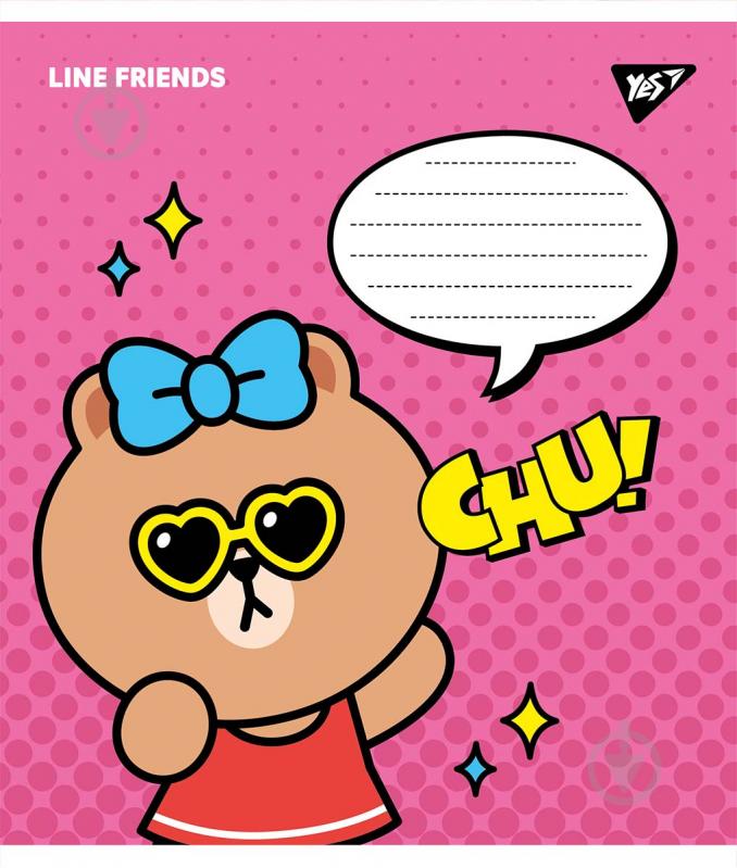 Зошит шкільний А5/18 аркушів лінія Line friends YES - фото 4