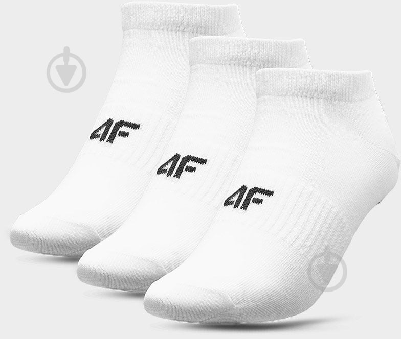 Носки 4F SOCKS CAS M203 (3PACK) 4FAW23USOCM203-10S р.43-46 белый 3 пари шт. - фото 1