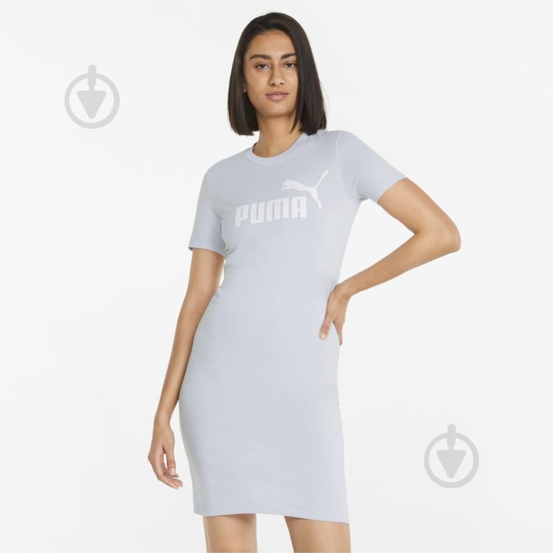 Футболка Puma ESS Slim Tee Dress 84834983 р.XS светло-голубой - фото 2