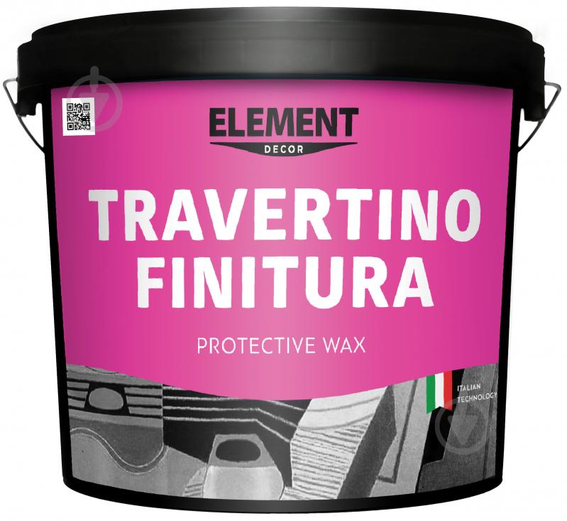 Декоративний віск моделювальна Element Decor Travertino Finitura 1 л прозорий - фото 1