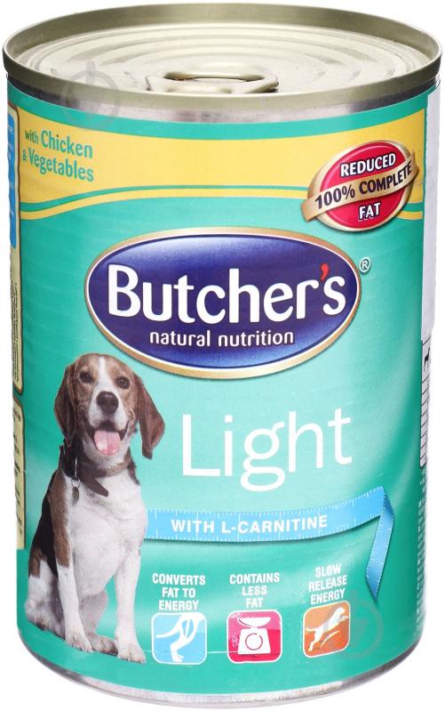 Корм для всех пород Butcher's Light курица и овощи 400 г (мясо и мясопродукты) 400 г - фото 1