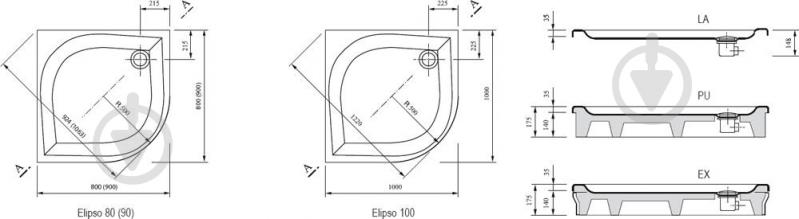 Поддон душевой Ravak Elipso 80 PAN - фото 3 Поддон душевой Ravak Elipso 80 PAN - фото 3