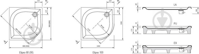 Поддон душевой Ravak Elipso 90 PAN - фото 3