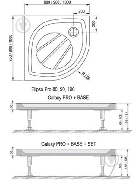 Поддон душевой Ravak Elipso Pro 80 - фото 3