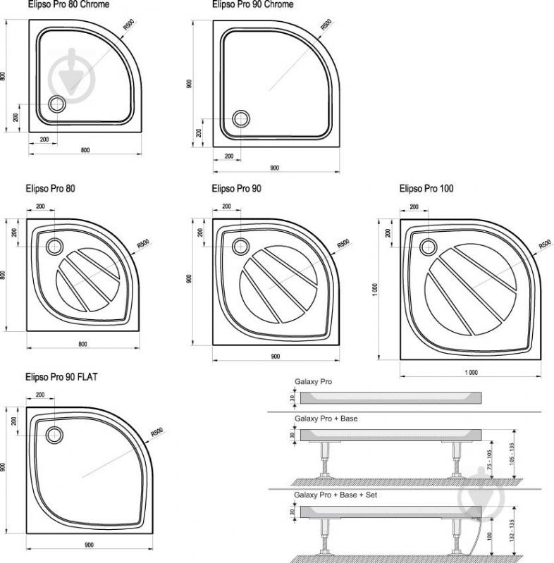 Поддон душевой Ravak Elipso Pro 100 - фото 3