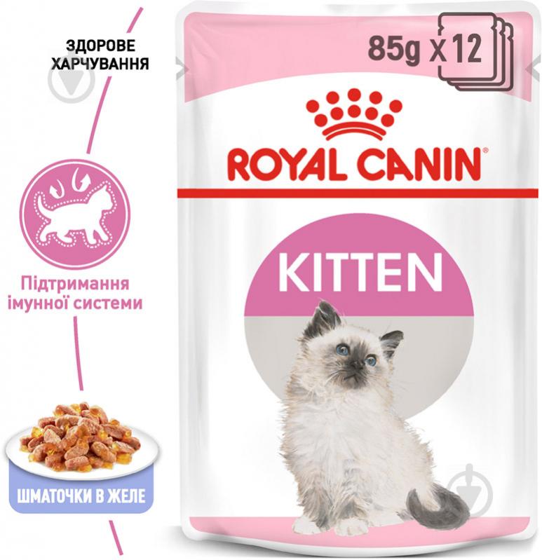 Корм влажный для котят Royal Canin Kitten Instinctive в желе мясо 85 г - фото 2