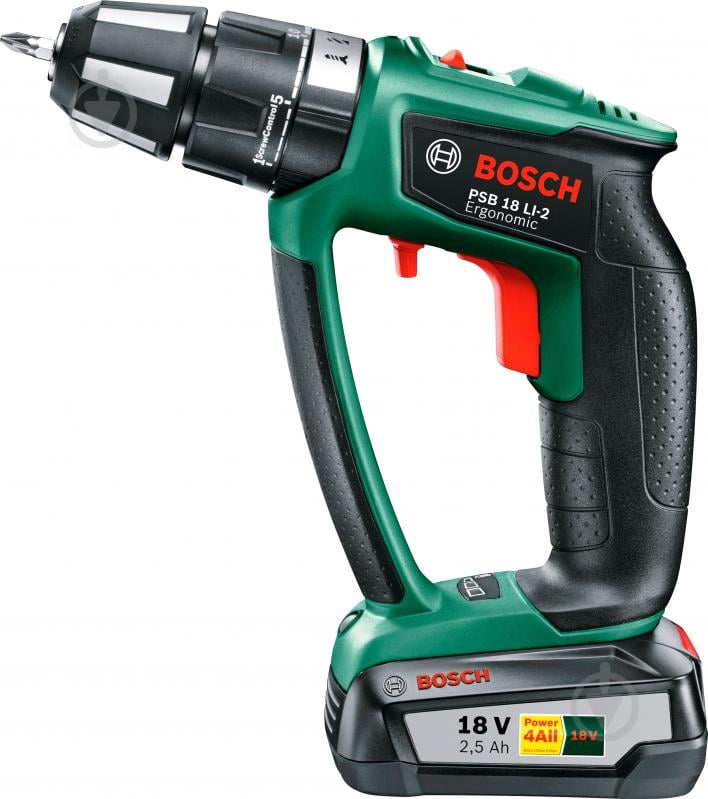 Шуруповерт акумуляторний Bosch PSR 18 LI-2 Ergonomic 06039B0100 - фото 2