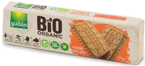 ᐉ Печенье Gullon BIO Organic 4 злака со спельтой 170 г • Купить в Киеве ...