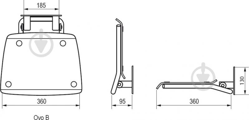 Сиденье для душа Ravak Ovo B Decor Text - фото 2