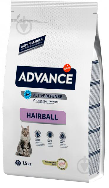 Корм Advance Hairball з індичкою 1,5 кг - фото 1