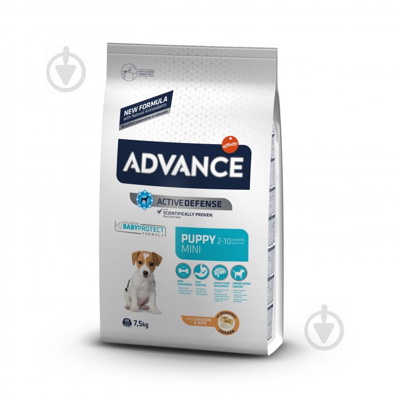 Корм для малых пород Advance Puppy Mini 7,5 кг (курица, рис) 7,5 кг - фото 1