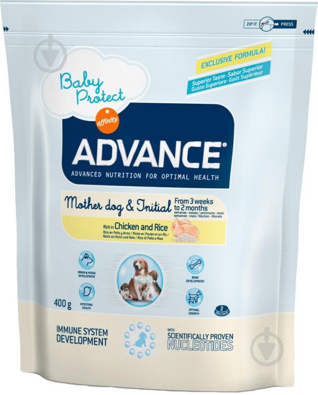 Корм для всех пород Advance Mother Dog & Initial 400 г (курица, рис) 400 г - фото 1