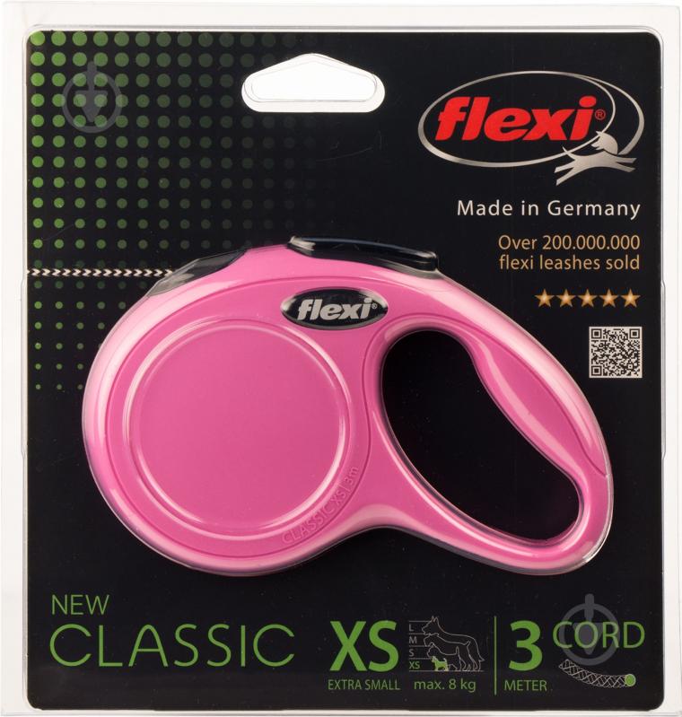 Повідець-рулетка Flexi Classic XS рожевий до 8 кг 3 м - фото 2