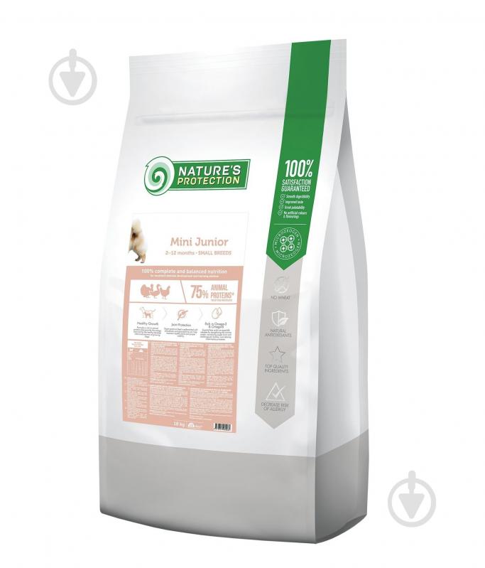 Корм для малих порід Nature's Protection Mini Junior Small Breeds 18 кг (птиця) 18 кг - фото 1 Корм для малих порід Nature's Protection Mini Junior Small Breeds 18 кг (птиця) 18 кг - фото 1
