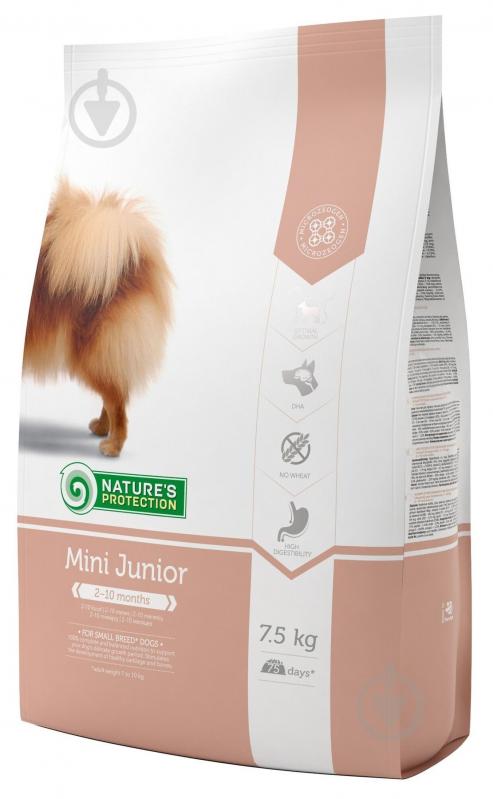Корм для малых пород Nature's Protection Mini Junior Small Breeds 7.5 кг (птица) 7,5 кг - фото 1
