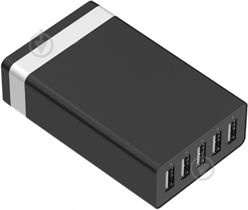 Мережевий зарядний пристрій JUST Family Quint USB Wall Charger 8 A/40 W 5USB WCHRGR-FMLY-BLCK - фото 2