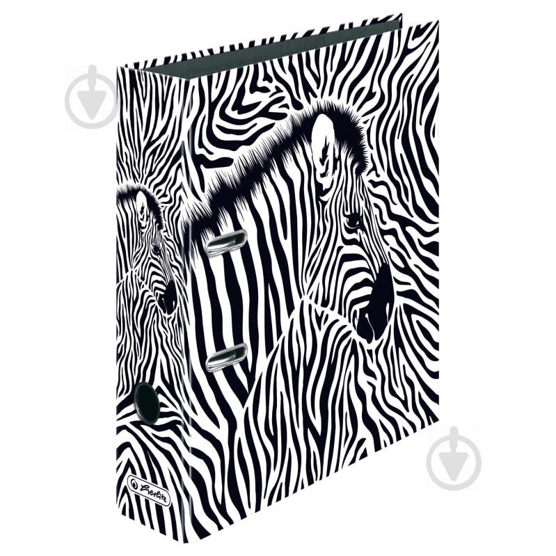 Папка-регистратор А4 8 см Animal Print Zebra 50036745 Herlitz - фото 1