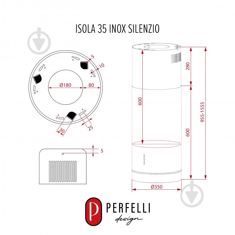 Витяжка Perfelli Design ISOLA 35 INOX SILENZIO DESIGN ISOLA 35 INOX SILENZIO - фото 16 Витяжка Perfelli Design ISOLA 35 INOX SILENZIO DESIGN ISOLA 35 INOX SILENZIO - фото 16