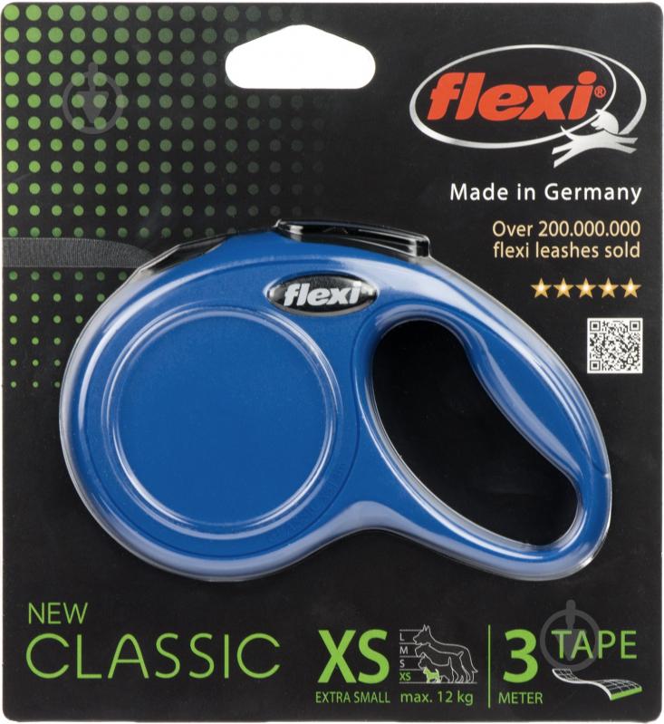 Поводок-рулетка Flexi Classic XS синий до 12 кг 3 м - фото 2