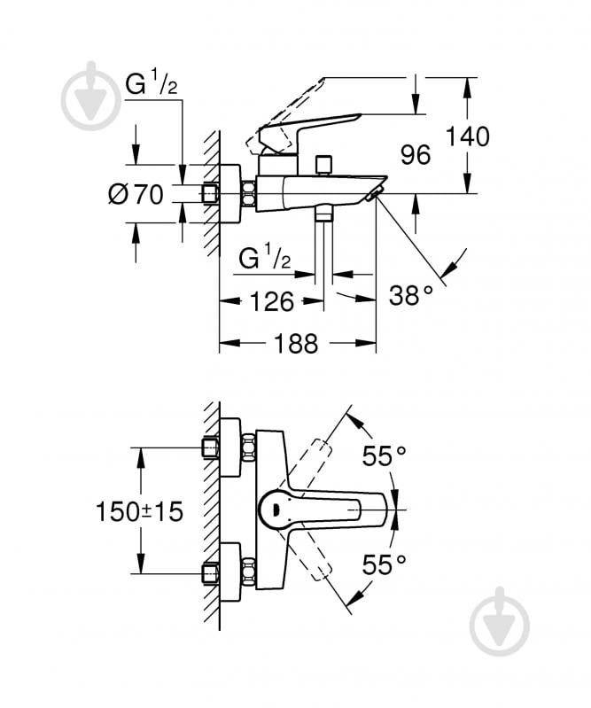 Змішувач для ванни Grohe Start 32278002 - фото 4