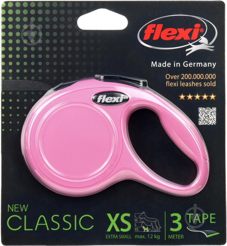 Поводок-рулетка Flexi Classic XS розовый до 12 кг 3 м - фото 2