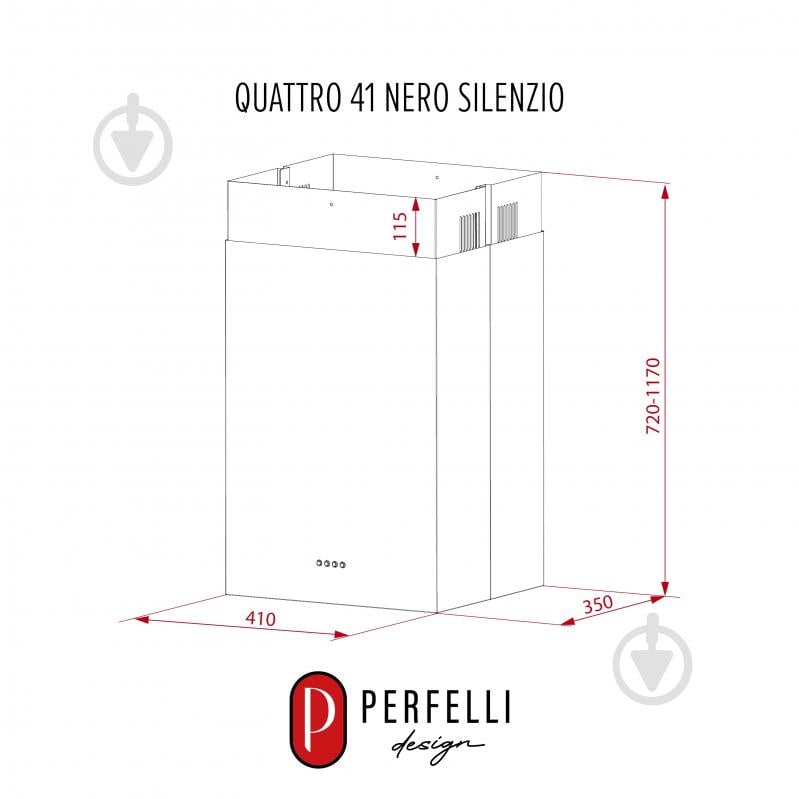 Витяжка Perfelli Design QUATTRO 41 NERO SILENZIO DESIGN QUATTRO 41 NERO SILENZIO - фото 16 Витяжка Perfelli Design QUATTRO 41 NERO SILENZIO DESIGN QUATTRO 41 NERO SILENZIO - фото 16