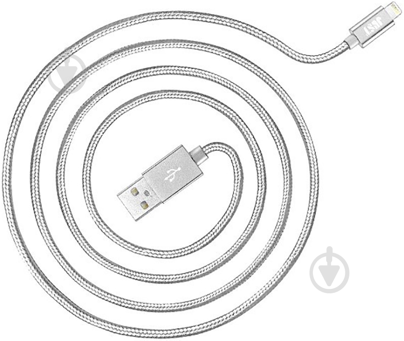 Кабель JUST Lightning – USB 0,5 м серебряный (LGTNG-CPR05-SLVR) - фото 1