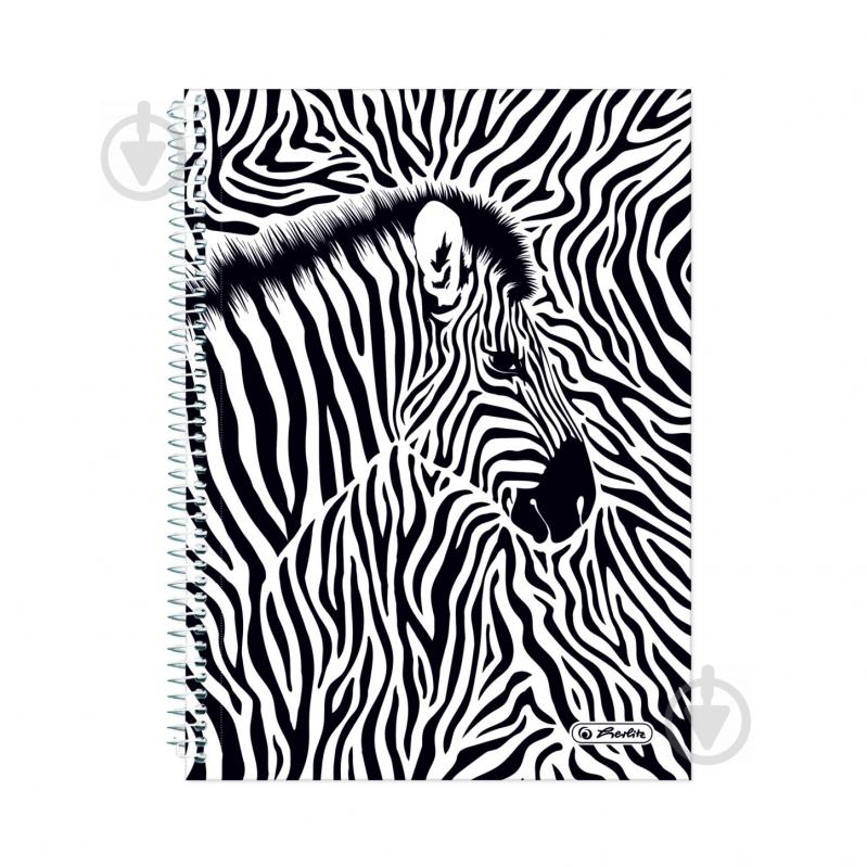 Блокнот А5 120 аркушів крапка Animal Print Zebra 50036592Z Herlitz - фото 1