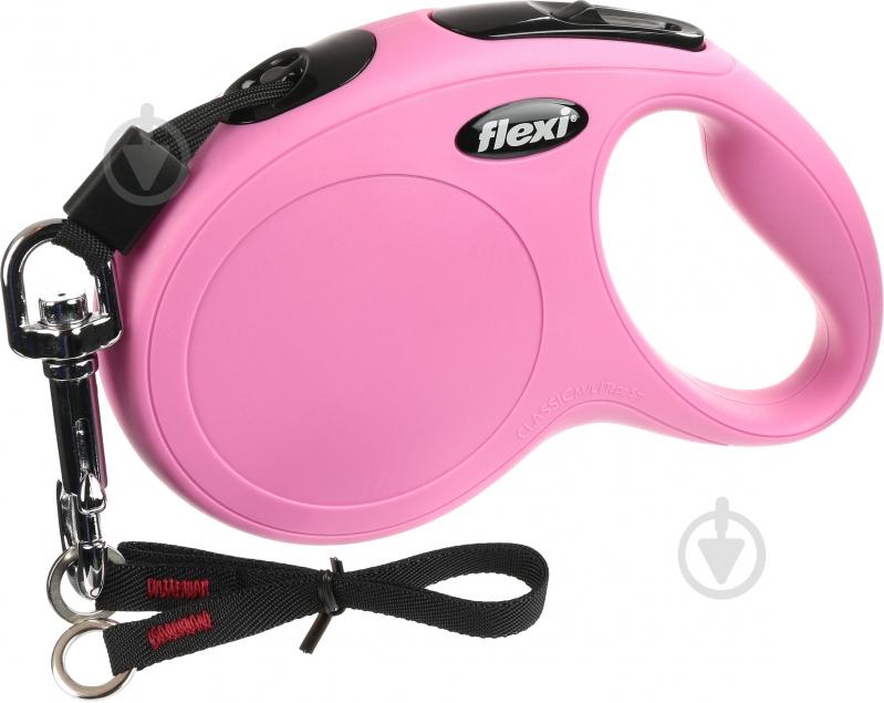Поводок-рулетка Flexi Classic M-L розовый до 50 кг 5 м - фото 1