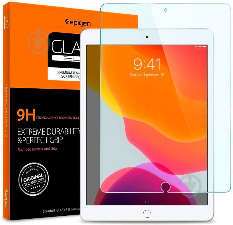 Захисне скло Spigen для для Apple iPad 102 (2019) Glas.tR SLIM (1 Pack) Clear (AGL00236) - фото 1