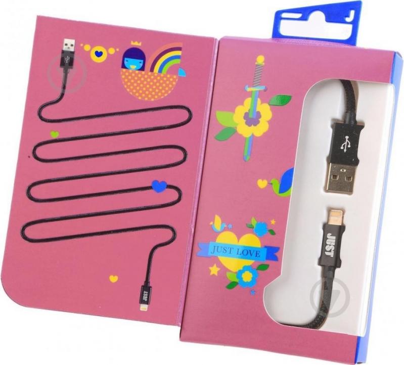 Кабель JUST Lightning – USB 2 м чорний (LGTNG-CPR20-BLCK) - фото 2
