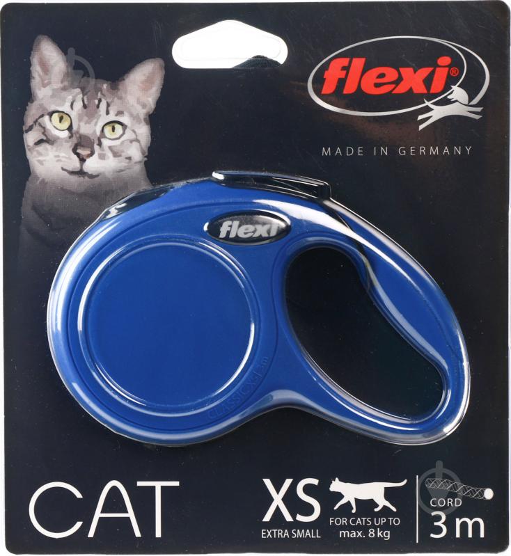 Повідець-рулетка Flexi CAT XS синій до 8 кг 3 м - фото 2