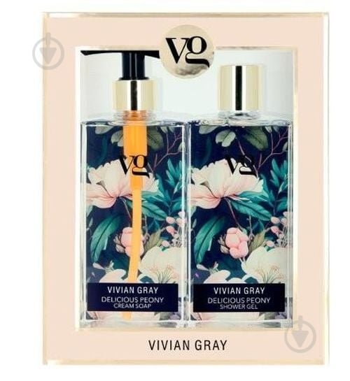 Набір подарунковий Vivian Gray Гель д/душу & Крем-мило д/рук Sensational Delicious Peony 2х350 мл - фото 1