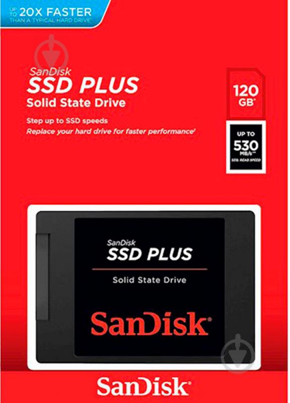 SSD-накопичувач SanDisk Plus 120GB 2,5" SATA III TLC (SDSSDA-120G-G27) - фото 3