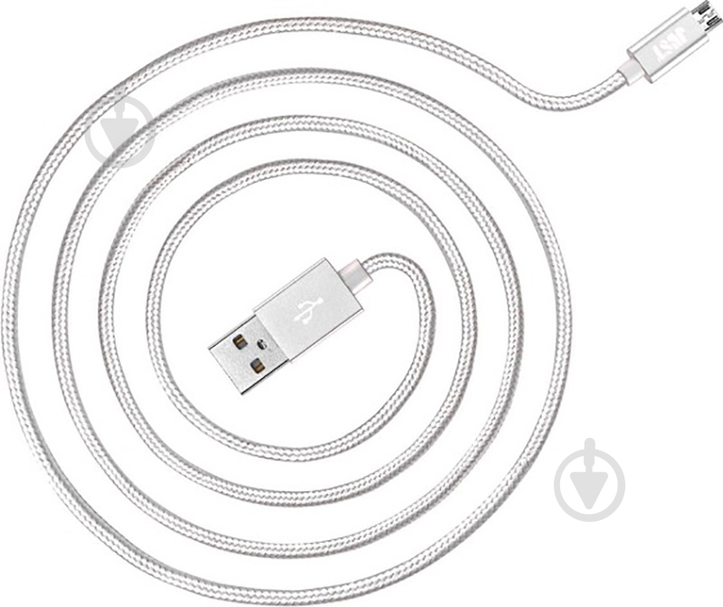 Кабель JUST USB – microUSB 2 м (MCR-CPR2-SLVR) - фото 1 Кабель JUST USB – microUSB 2 м (MCR-CPR2-SLVR) - фото 1