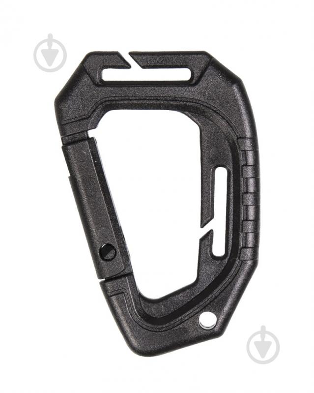 Карабін ТАКТИЧНИЙ ПЛАСТИКОВИЙ TACTICAL CARABINER MOLLE (2 ШТ.) [019] BLACK, 9,3 CM - фото 2
