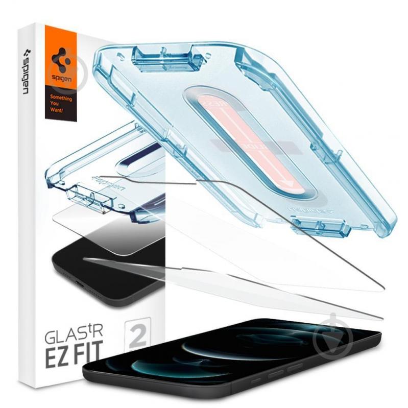 Захисне скло Spigen для для Apple iPhone 12 / 12 Pro tR EZ Fit(2Pack) Clear (AGL01801) - фото 1