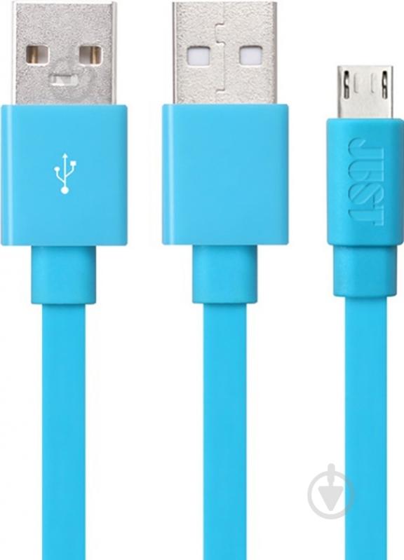 Кабель JUST USB – microUSB 1.2 м голубой (MCR-FRDM-BL) - фото 2