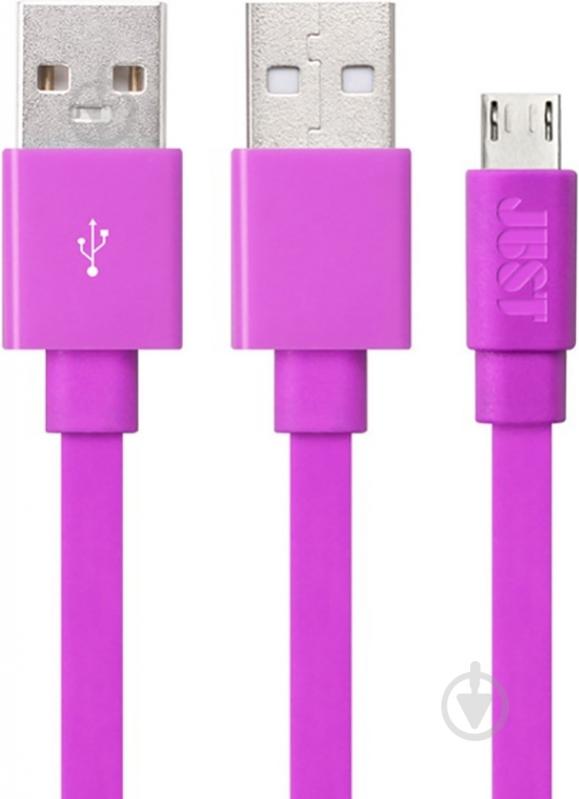 Кабель JUST USB – microUSB 1.2 м (MCR-FRDM-PNK) - фото 1