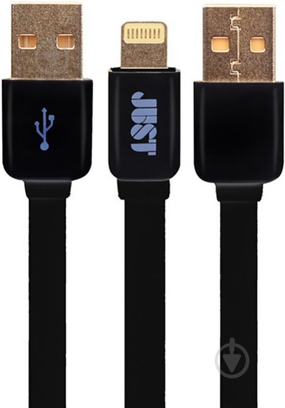Кабель JUST Lightning – USB 1,2 м чорний (LGTNG-RNBW-BLCK) - фото 1