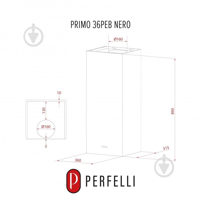 Вытяжка Perfelli PRIMO 36PEB NERO PRIMO 36PEB NERO - фото 16
