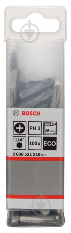 Набор бит Bosch Eco PH2 25 мм 100 шт. 2608521219 - фото 1