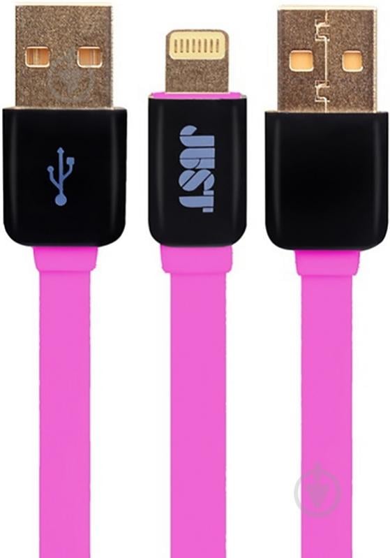 Кабель JUST Lightning – USB 1,2 м розовый (LGTNG-RNBW-PNK) - фото 1