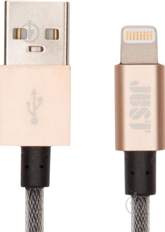 Кабель JUST Lightning – USB 1,2 м золотой (LGTNG-SLCN-GLD) - фото 1