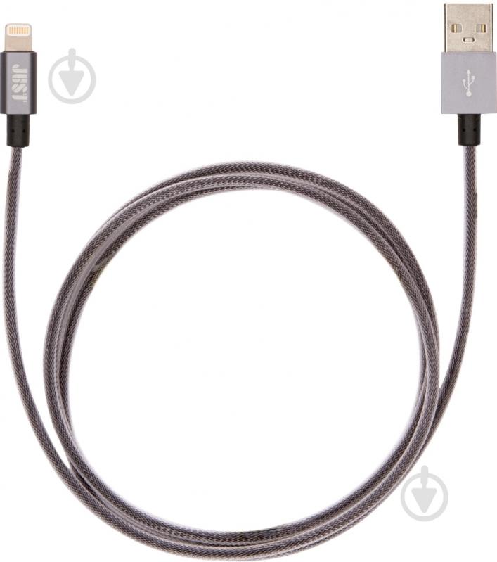 Кабель JUST Lightning – USB 1,2 м серый (LGTNG-SLCN-GR) - фото 2
