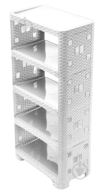Етажерка Ротанг 5-секційна 1100х510х290 мм білий - фото 1