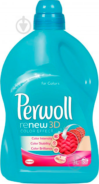 Гель для машинного прання Perwoll ReNew 3D Color 3 л - фото 1