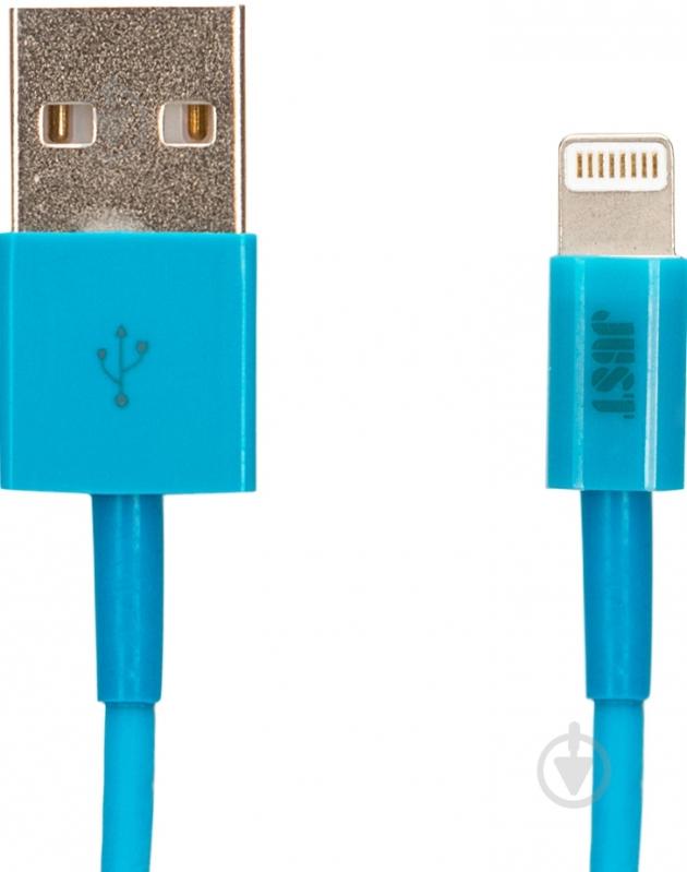 Кабель JUST Lightning – USB 1 м голубой (LGTNG-SMP10-BLUE) - фото 2