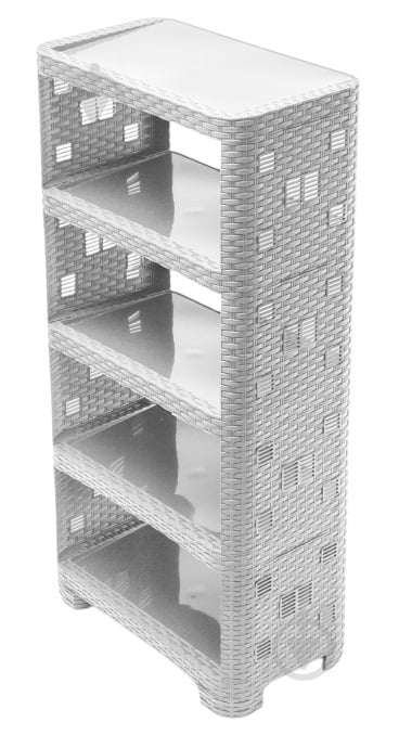 Етажерка Ротанг 5-секційна 1100х510х290 мм сірий - фото 1